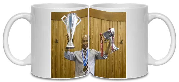 Rangers Football Club: El Hadj Diouf's Triumphant Ibrox Moment with SPL and League Cup Trophies (2010-11)