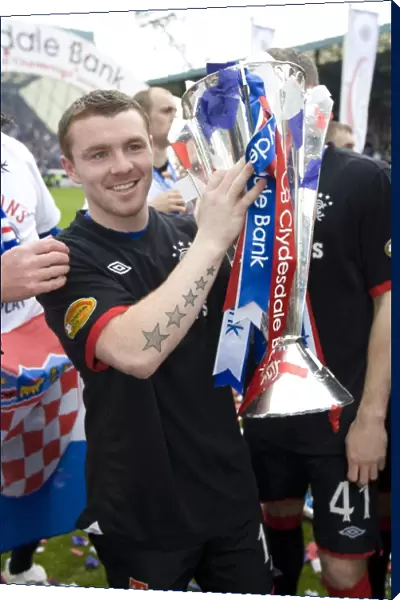 John Fleck's Jubilant Title-Winning Moment: Rangers Clinch 2010-11 Clydesdale Bank Scottish Premier League Championship at Rugby Park against Kilmarnock