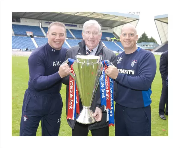 Rangers Football Club: 2010-2011 Scottish Premier League Champions - Triumphant Moment with Ally McCoist, John Grieg, and Kenny McDowall at Rugby Park