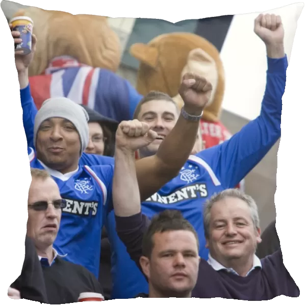 Rangers Football Club: Thrilled Fans at Rugby Park Awaiting Kick-off - 2010-11 Clydesdale Bank Scottish Premier League Champions