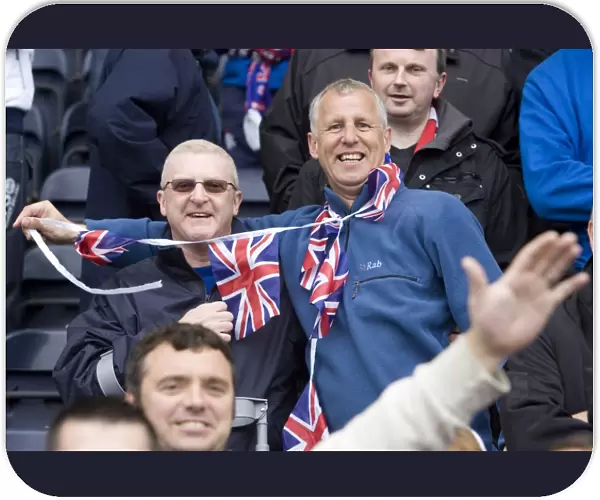 Rangers FC: Thrilled Fans at Rugby Park Awaiting Kick-off - 2010-11 Clydesdale Bank Scottish Premier League Champions