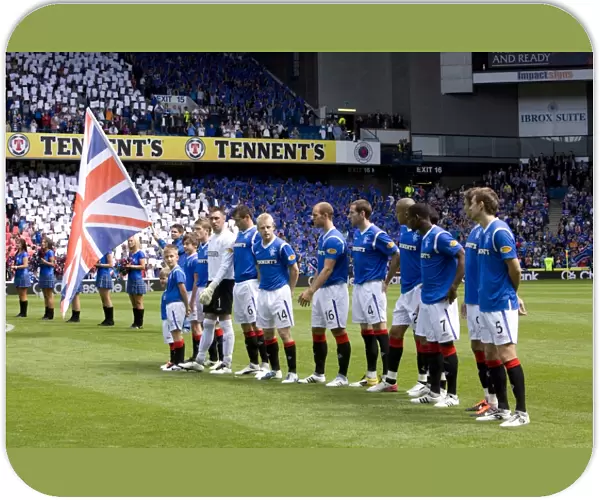 Rangers Football Club: SPL Flag Unfurling Ceremony - Rangers vs. Heart of Midlothian (1-1) at Ibrox Stadium