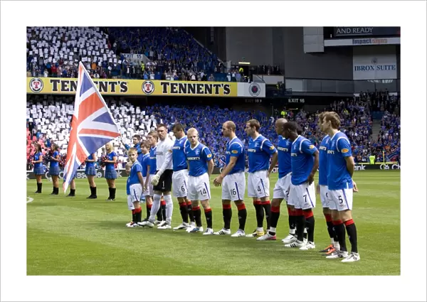 Rangers Football Club: SPL Flag Unfurling Ceremony - Rangers vs. Heart of Midlothian (1-1) at Ibrox Stadium