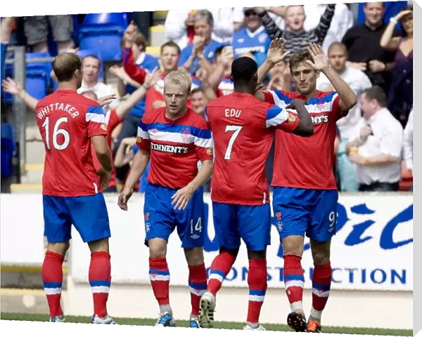 Rangers Nikica Jelavic: 9th Goal - Glorious Celebration After 2-0 Win Against St. Johnstone (Scottish Premier League)