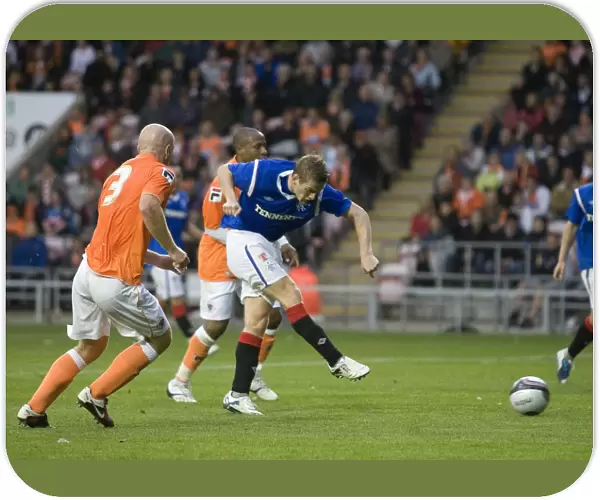 Rangers Steven Davis Scores His Second Goal: 2-0 Victory Over Blackpool (Pre-Season Friendly at Bloomfield Road)