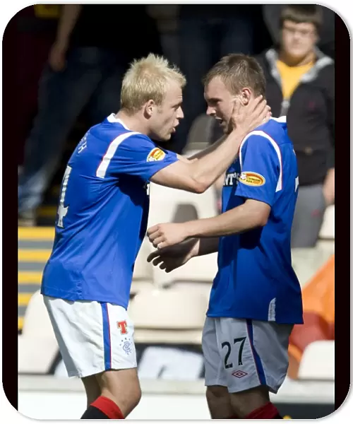 Rangers Naismith and Wylde: Unstoppable Duo Celebrates Third Goal Against Motherwell