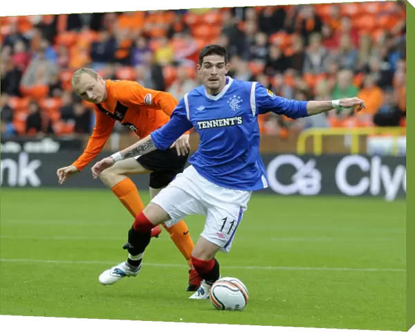 Rangers Kyle Lafferty Scores the Dramatic Winner Against Dundee United in the Scottish Premier League at Tannadice Stadium