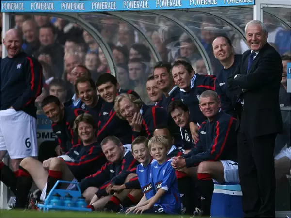 Nine-in-a-Row Anniversary: Rangers vs Scottish League Select - Ibrox Team Group Celebration