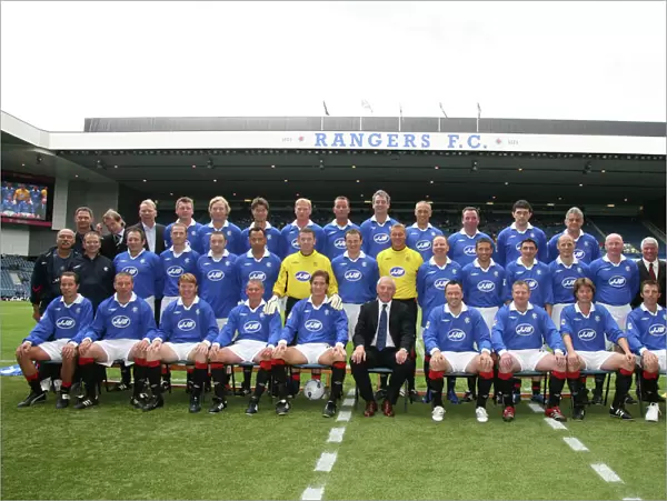 Celebrating a Decade of Nine-in-a-Row: Rangers FC vs SPL Select Team Group at Ibrox