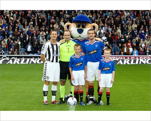 Triumphant Rangers Mascot Celebrates Rangers 2-0 Victory over St Mirren at Ibrox