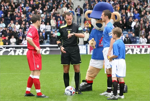 Exultant Rangers Mascot: 7-2 Victory Over Falkirk at Ibrox