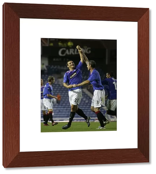 Rangers Football Club: Lee McCulloch and Nacho Novo's Unforgettable Goal Celebration in Champions League Qualifier vs FK Zeta (2-0 at Ibrox)