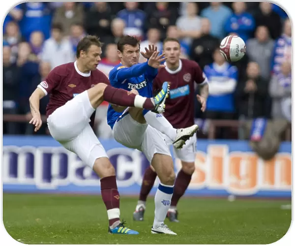Lee McCulloch's Double Strike: Rangers 2-0 Victory Over Heart of Midlothian at Tynecastle (vs Adrian Mrowiec)
