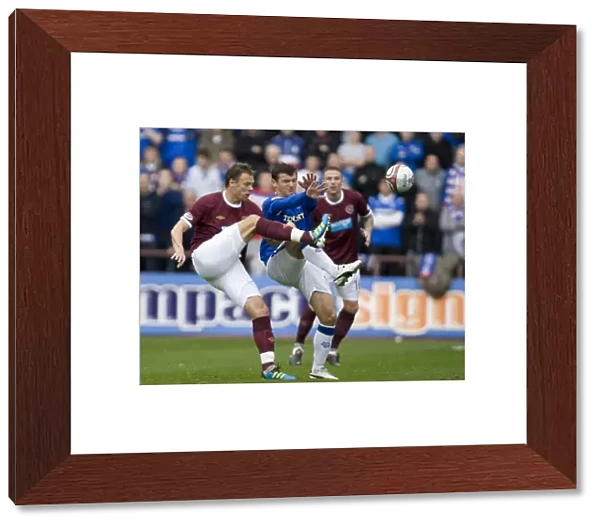 Lee McCulloch's Double Strike: Rangers 2-0 Victory Over Heart of Midlothian at Tynecastle (vs Adrian Mrowiec)