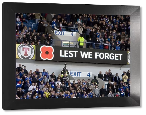 Lest We Forget: Rangers 3-1 Dundee United - Clydesdale Bank Scottish Premier League at Ibrox Stadium