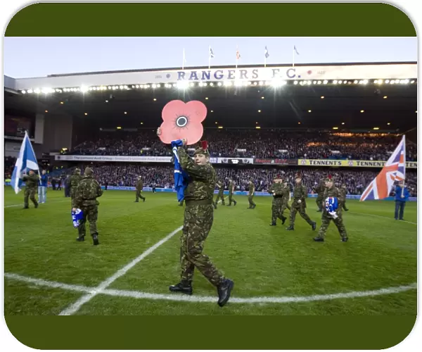 Rangers Football Club: A Salute to Armed Services Personnel and Erskine Veterans at Ibrox Stadium on Remembrance Day (300 in Attendance, Rangers 3-1 Dundee United)