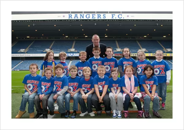 Young Rangers Stars of Super7s Scheme Before Match Against St Mirren, Ibrox, October 2011