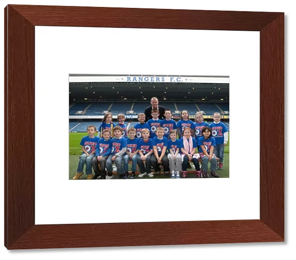 Young Rangers Stars of Super7s Scheme Before Match Against St Mirren, Ibrox, October 2011