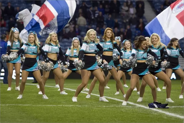 Excitement Ignited: Rangers Cheerleaders Light Up Ibrox Stadium Before Kickoff (0-0)