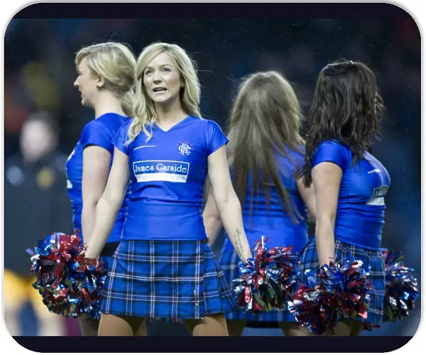 Triumphant Rangers Cheerleaders: A Glorious 3-0 Victory at Ibrox Stadium (Clydesdale Bank Scottish Premier League: Rangers vs Motherwell)