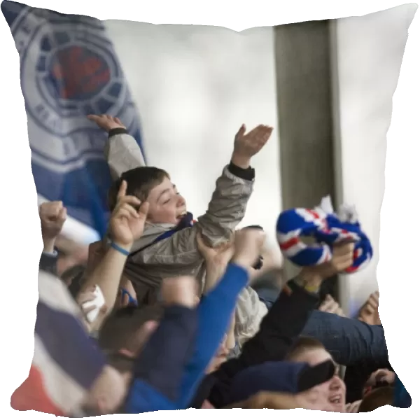 Young Rangers Fan's Euphoric Moment Amidst Rangers 4-0 Scottish Cup Victory: Crowd Surfing Amidst the Jubilant Crowd (Arbroath 0-4 Rangers)