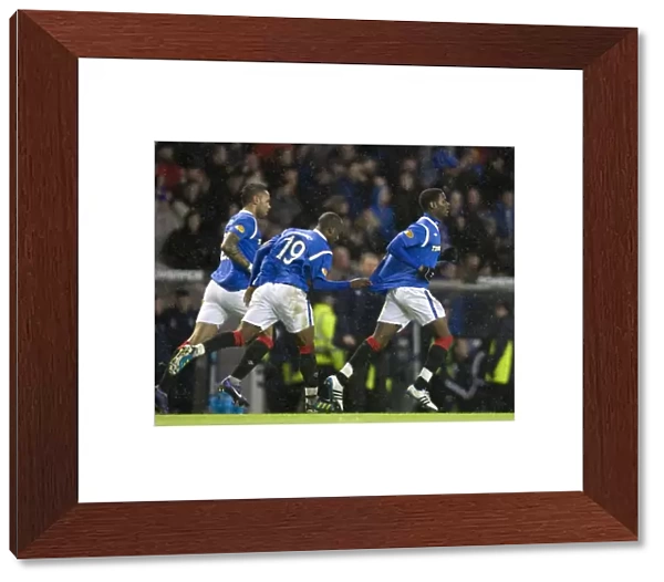 Rangers vs Aberdeen: Edu and Aluko's Epic Equalizer Celebration at Ibrox Stadium - Scottish Premier League Soccer