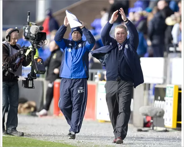 Rangers McDowall and McCoist Celebrate Victory: Inverness Caledonian Thistle 1-4 Rangers