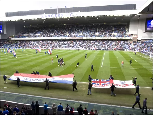 Rangers Fans Unwavering Spirit: A Passionate Parade at Ibrox Amidst Challenging Odds (1-2 v Hearts)
