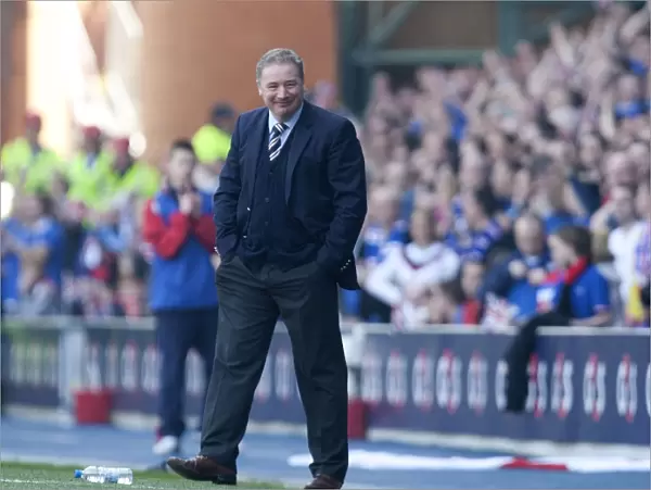 Ally McCoist's Triumphant Smile: Rangers Thrilling 3-2 Victory Over Celtic at Ibrox Stadium