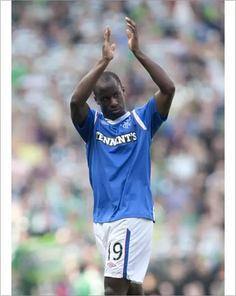 Triumphant Salute: Sone Aluko Honors Rangers Fans After Securing 3-2 Victory Over Celtic