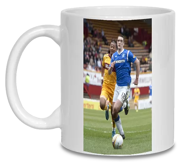 Rangers Lee Wallace in Action: Motherwell 1-2 Rangers - Clydesdale Bank Scottish Premier League at Fir Park