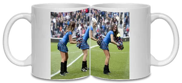 Rangers Football Club: Cheerleaders Triumphant Celebration of 3-1 Victory Over St. Mirren at Murray Park