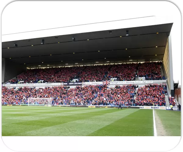 Rangers Fans Triumphant Red Card Display: Rangers 3-1 St Mirren at Murray Park