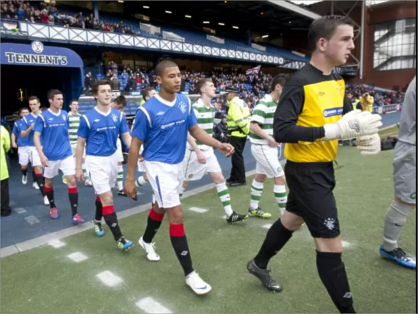 Glasgow Cup Final: Rangers U17s vs Celtic U17s - Emerging from Ibrox Stadium's Tunnel