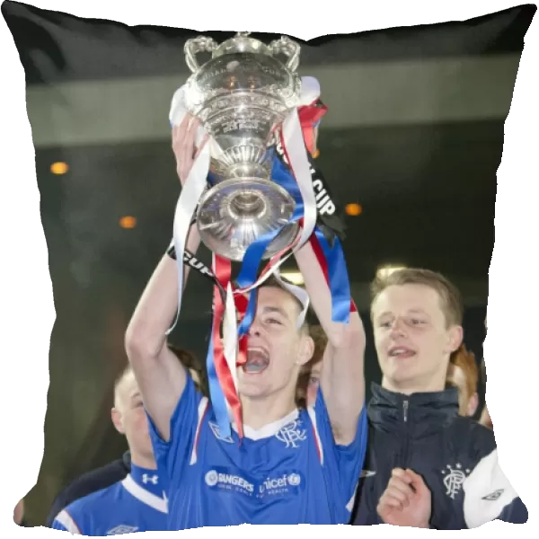 Rangers U17s Triumph Over Celtic: Ryan Sinnamon's Euphoric Celebration (Glasgow Cup Final 2012, Ibrox Stadium)