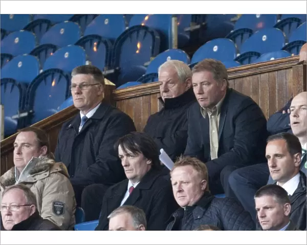 Rangers Football Legends: McCoist, Smith, and Stewart in the Ibrox Directors Box (Glasgow Cup Final 2012: Rangers U17s vs Celtic U17s)
