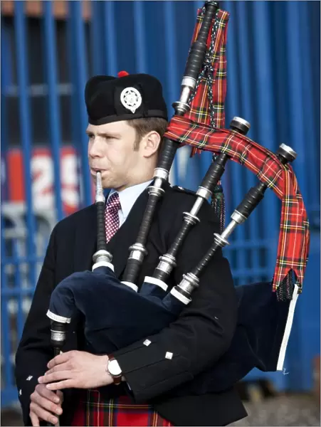 Scots Guard Pipe Band Celebrates Epic 5-0 Victory at Ibrox Stadium - Rangers Football Club