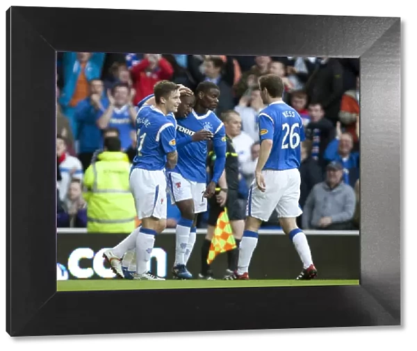 Rangers: Aluko's Brace and Triumphant Celebration with Edu, McCabe, and Ness (5-0 vs Dundee United)