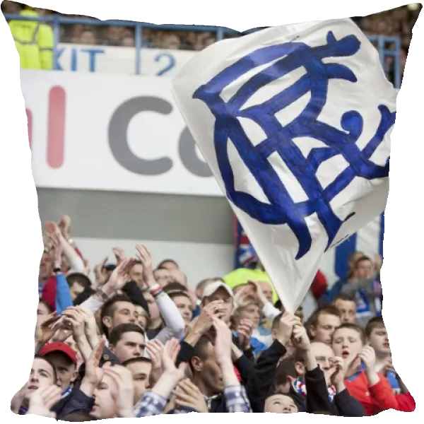 A Sea of Blue and White: Unified Rangers Fans at Ibrox Stadium (0-0) - Rangers vs Motherwell