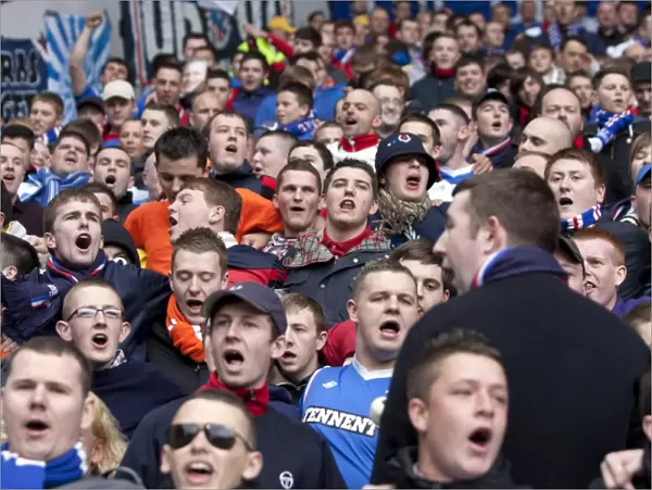 A Tie at Ibrox: Unyielding Blue Order Support - Rangers vs Motherwell (Scottish Premier League)