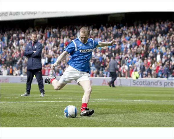 Thrilling Half-Time Penalty Showdown at Ibrox Stadium: Sponsors in Action - Rangers vs Motherwell