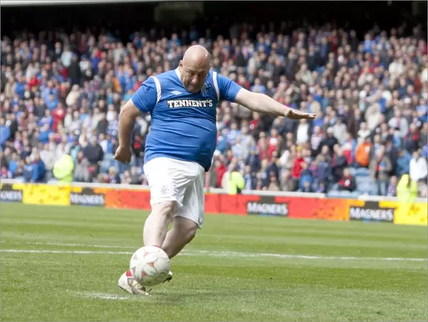 Thrilling Half-Time Penalty Showdown at Ibrox Stadium: Rangers Sponsors Battle It Out in Tense 0-0 Stalemate