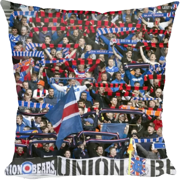 Unyielding Blue Order: A Sea of Rangers Fans at Ibrox Stadium (0-0) - Unwavering Support vs Motherwell