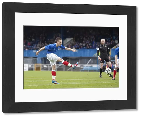 Rangers Barry MacKay Nets the Decisive Second Goal vs. Linfield at Windsor Park (2-0)