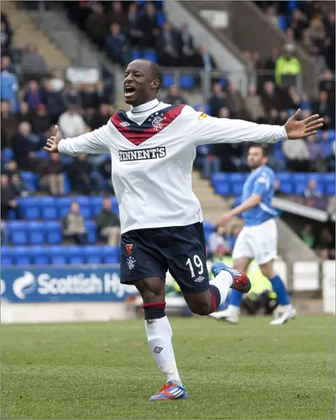Rangers Sone Aluko Rejoices in His First Goal: St Johnstone 0-4 Rangers (Clydesdale Bank Scottish Premier League)