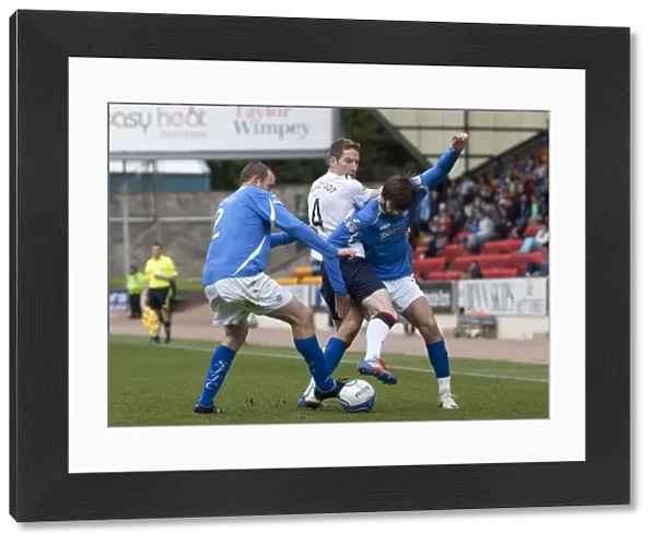 Rangers Kirk Broadfoot and Teamsmates Celebrate 4-0 Victory over St. Johnstone: Cillian Sheridan and Dave McKay Look On