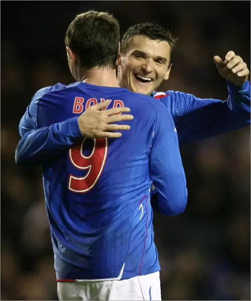 Rangers Glory: Kris Boyd and Lee McCulloch's Euphoric Celebration after Historic 6-0 Scottish Cup Victory (Ibrox, 2007 / 2008)