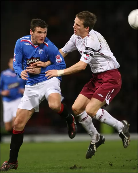 Lee McCulloch Scores the First Goal: Rangers 2-0 Lead against Hearts in CIS Insurance Cup Semi-Final at Hampden Park (vs. Christophe Berra)