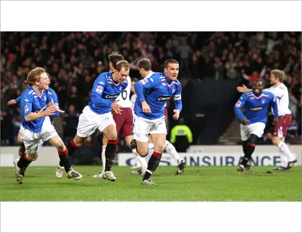 Barry Ferguson's Stunner: Rangers 2-0 Lead Against Hearts in the CIS Insurance Cup Semi-Final at Hampden Park