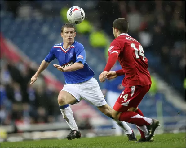 Steven Davis Scores the Third Goal: Rangers 3-1 Aberdeen in Clydesdale Bank Scottish Premier League at Ibrox Stadium